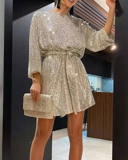 Aria Sapphire | Sequin Mini Dress