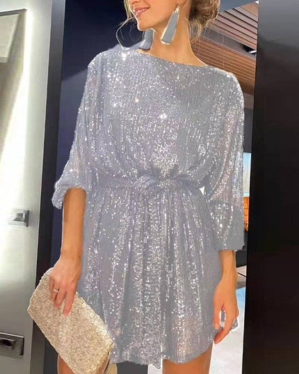 Aria Sapphire | Sequin Mini Dress