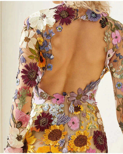 Nova | Mini Dress Floral Embroidery