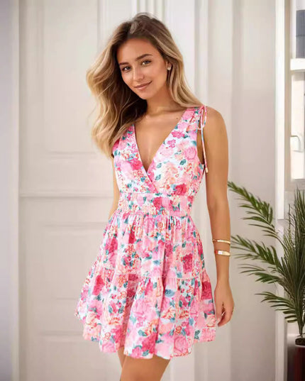 Nova | Sleeveless Deep V-Neck Mini Dress