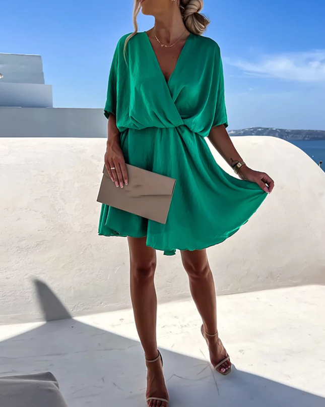 Nova | Wrap Dress V-Neck Short Sleeve