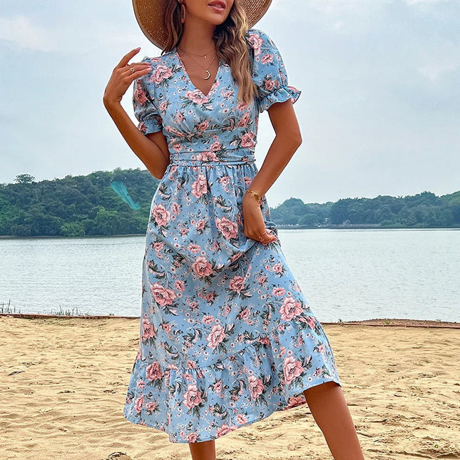 Astra Floral Print Midi | Midi Dress