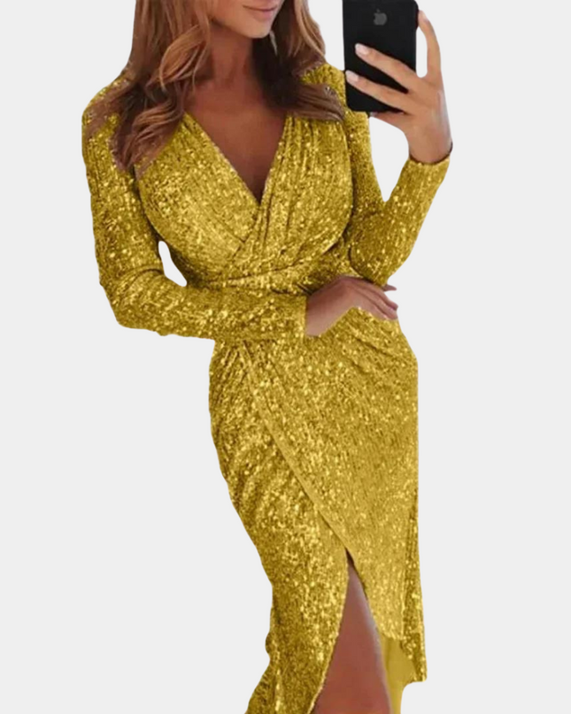 Elara | Sequin Dress With Wrap Style