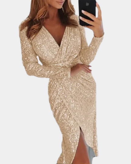 Elara | Sequin Dress With Wrap Style