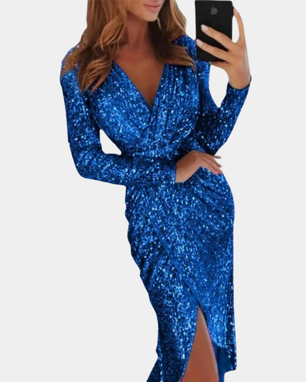 Elara | Sequin Dress With Wrap Style