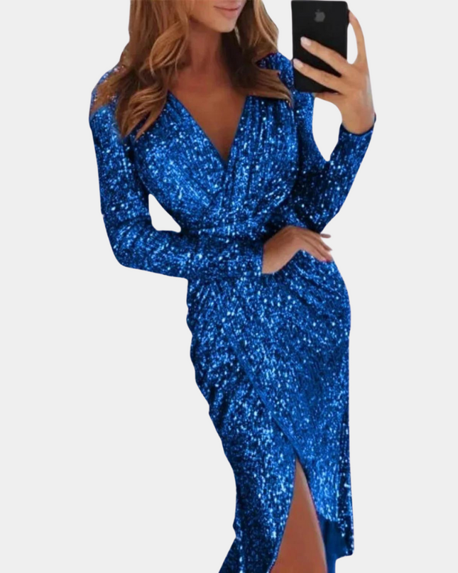Elara | Sequin Dress With Wrap Style