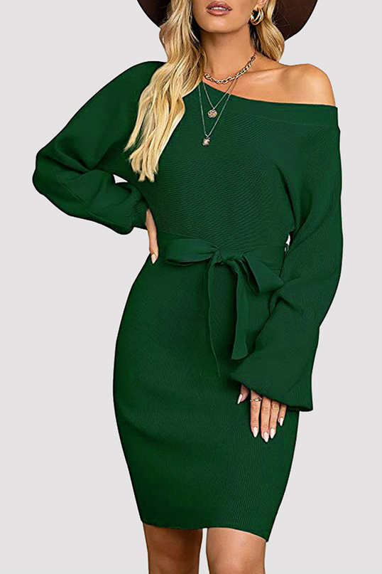 Elara | Knit Sweater Dress Ribbed