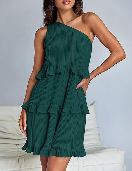 Nova | Pleated One-Shoulder Dress