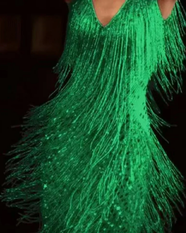 Nova | Sleeveless Fringe Detailing Dress