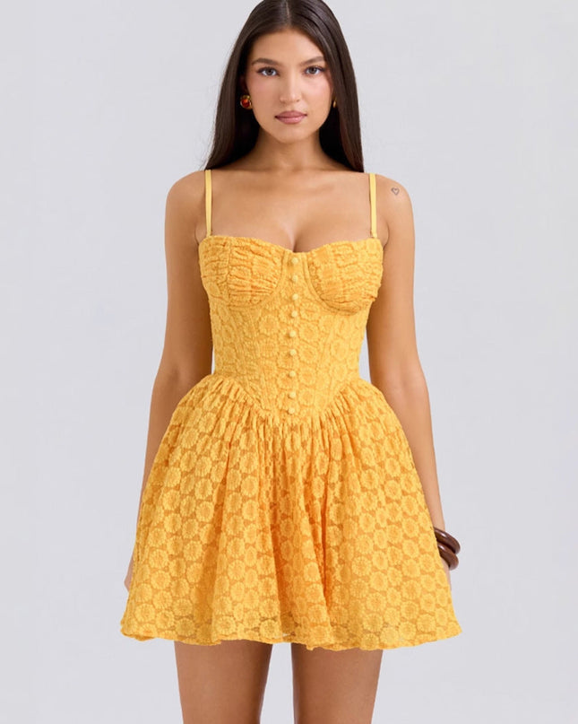 Nova | Lace Jacquard Mini Dress