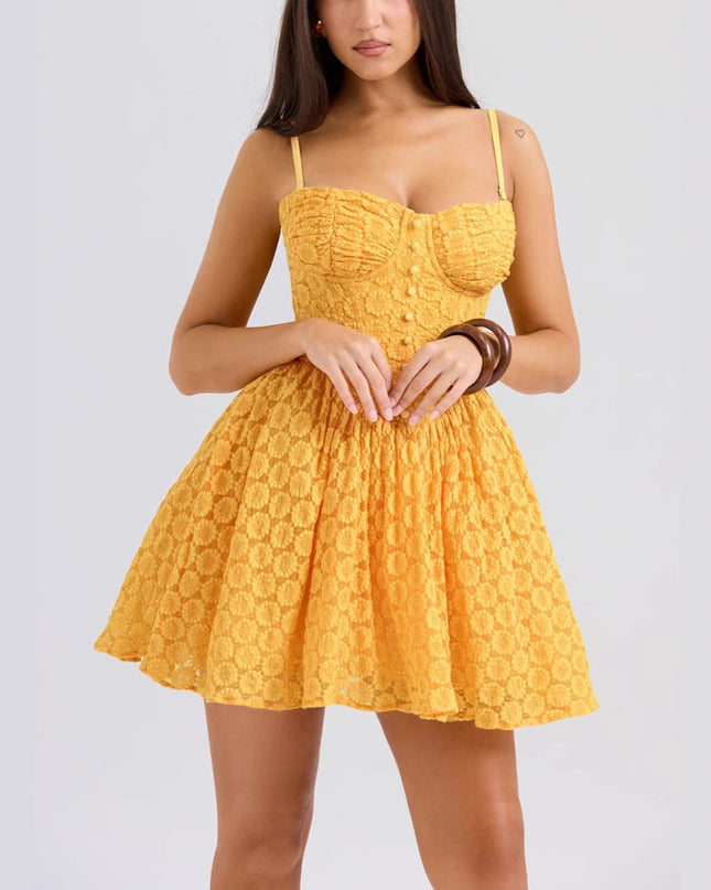 Nova | Lace Jacquard Mini Dress