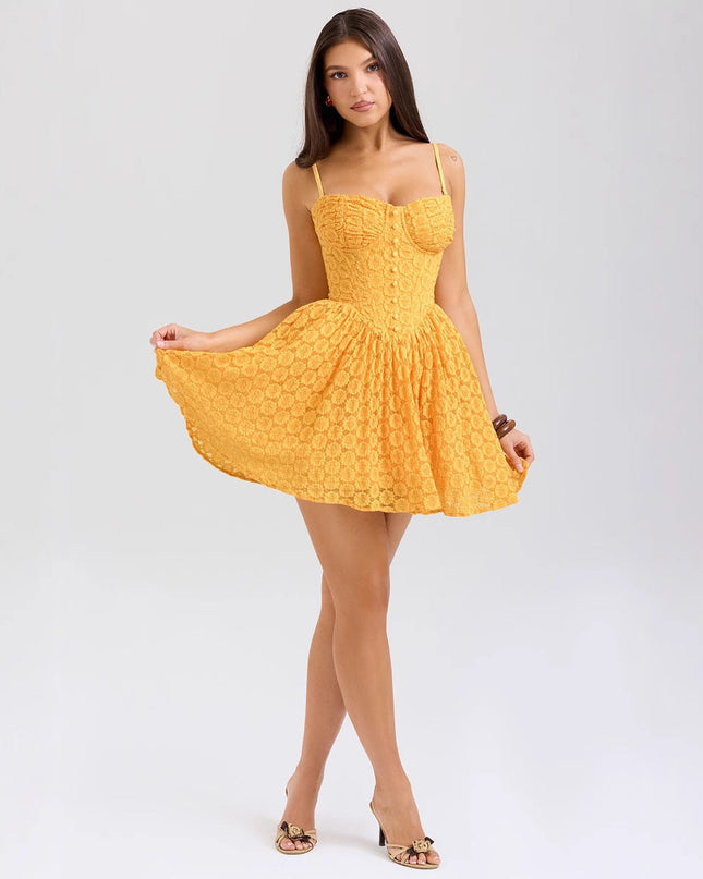 Nova | Lace Jacquard Mini Dress