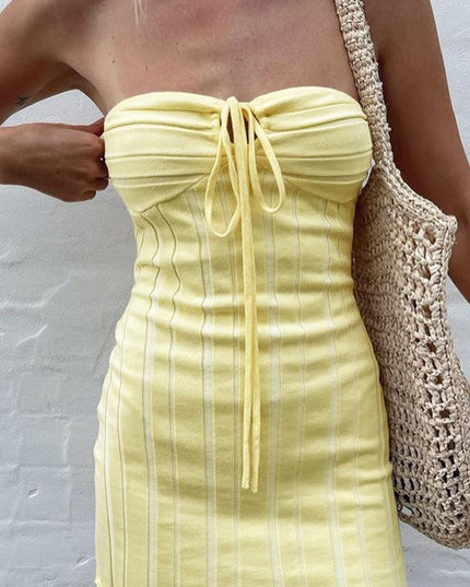 Nova | Strapless Ribbed Mini Dress