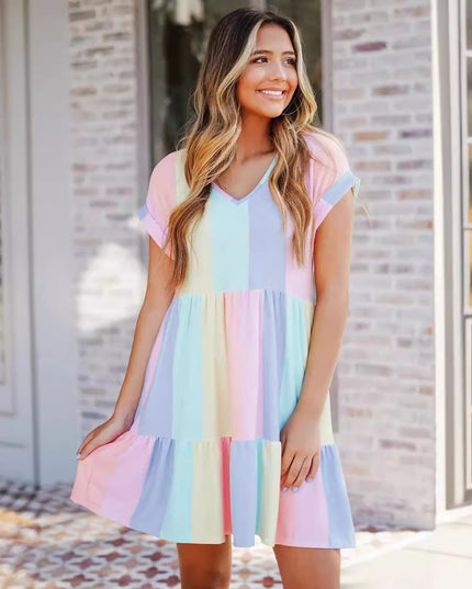 Lyra | Casual Dress Tiered Knee-Length