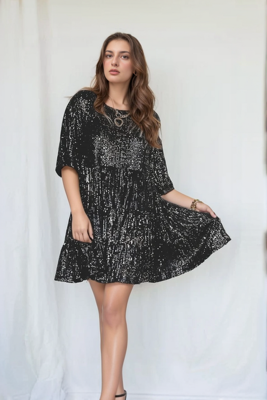 Lyra | Loose Fit Tiered Mini Dress