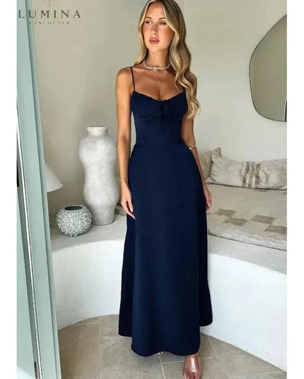Maelys - Lace-Up Sleeveless Maxi Dress