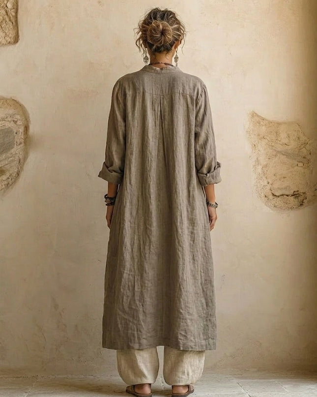 Maeve | Women's Bohemian 3-Piece Set with Longline Jacket, Printed Top and Wide Leg Pants