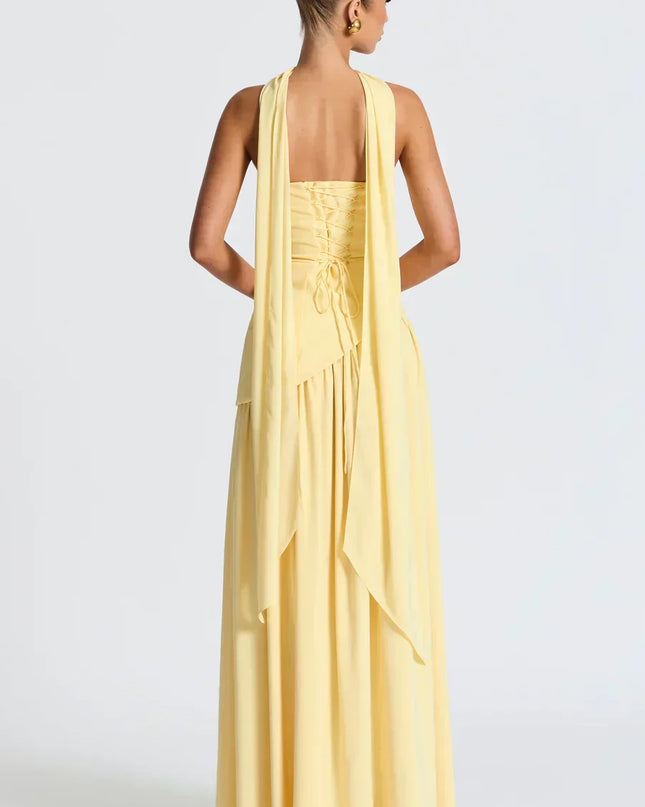 Fiona | Women Wedding Guest Asymmetric Maxi Dress