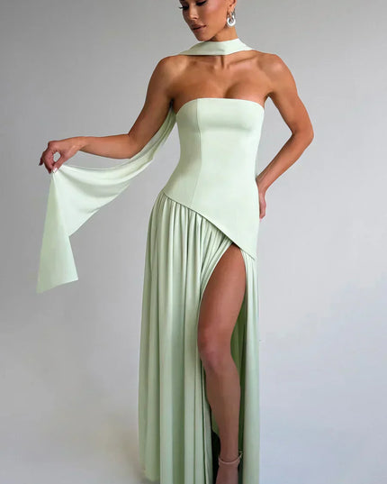 Fiona | Women Wedding Guest Asymmetric Maxi Dress