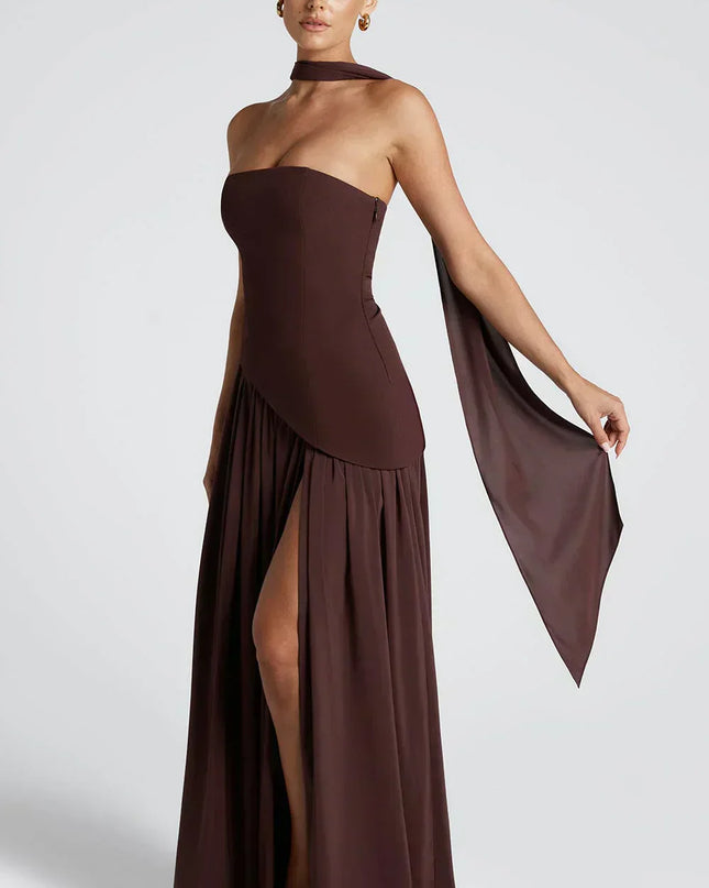 Fiona | Women Wedding Guest Asymmetric Maxi Dress