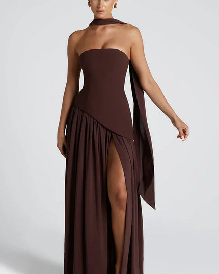 Fiona | Women Wedding Guest Asymmetric Maxi Dress