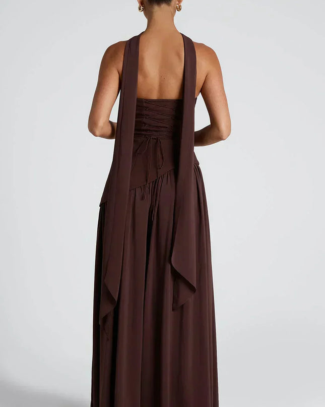Fiona | Women Wedding Guest Asymmetric Maxi Dress