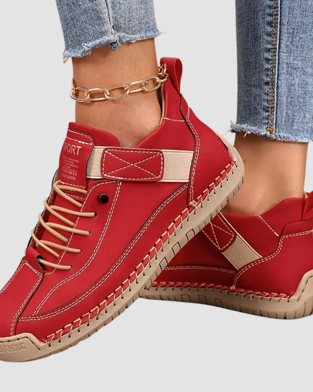 Mila | Women's Casual Low-Top Sneakers with Lace-Up Design and Flexible Sole