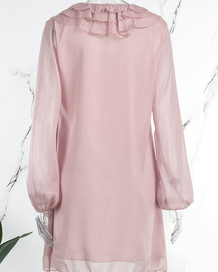 Mira | Knee Length Flowy Dress V-Neck