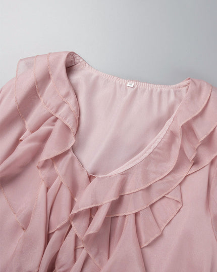 Mira | Knee Length Flowy Dress V-Neck