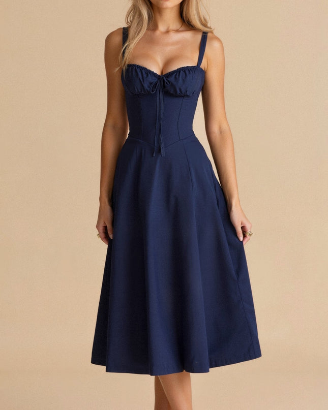 Bonnie | Floral Chic Corset Midi Dress