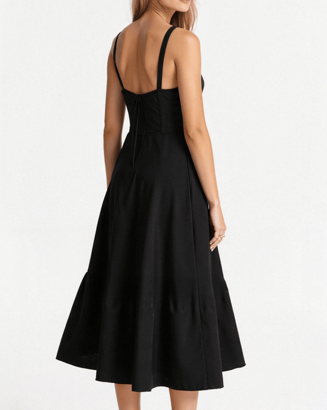 Bonnie | Floral Chic Corset Midi Dress