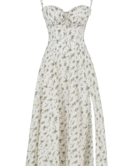 Bonnie | Floral Chic Corset Midi Dress