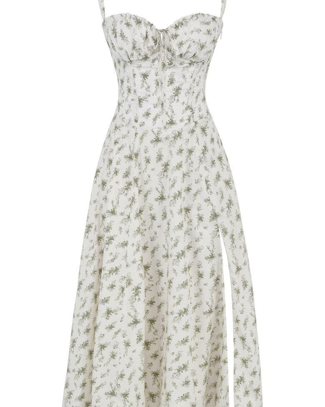Bonnie | Floral Chic Corset Midi Dress