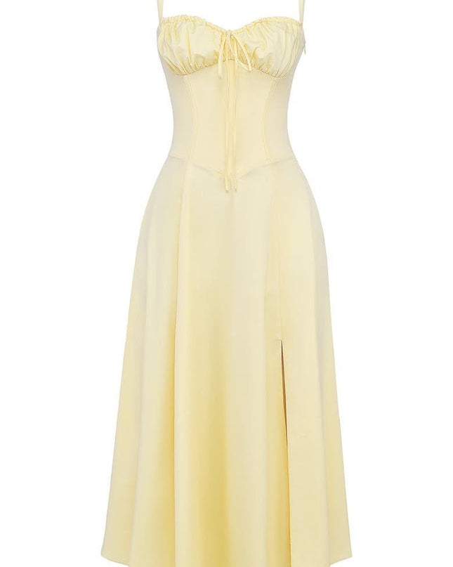 Bonnie | Floral Chic Corset Midi Dress