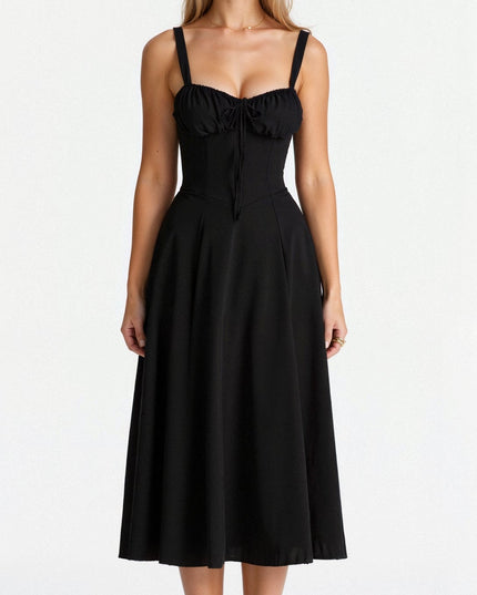 Bonnie | Floral Chic Corset Midi Dress