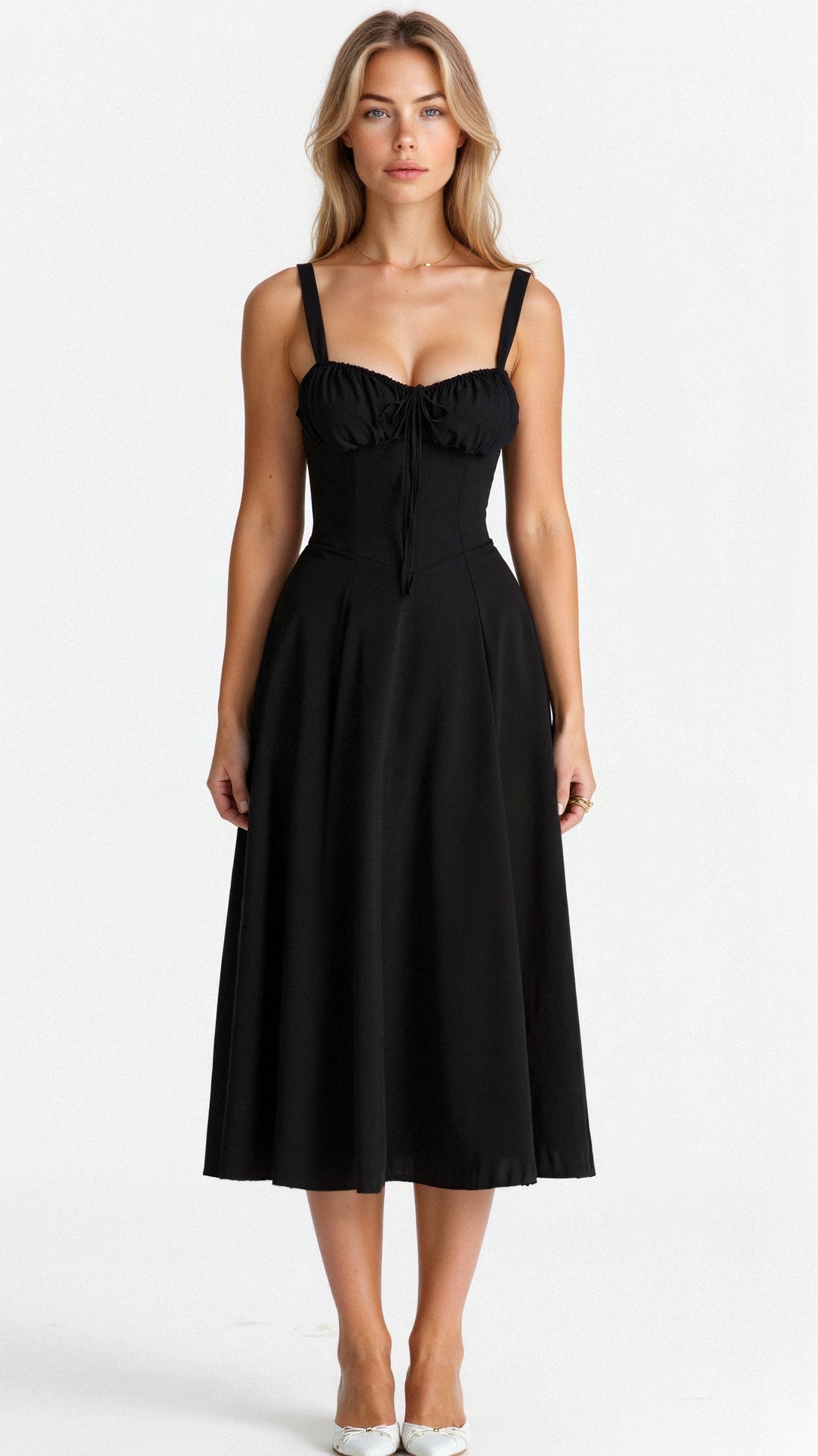 Bonnie | Floral Chic Corset Midi Dress