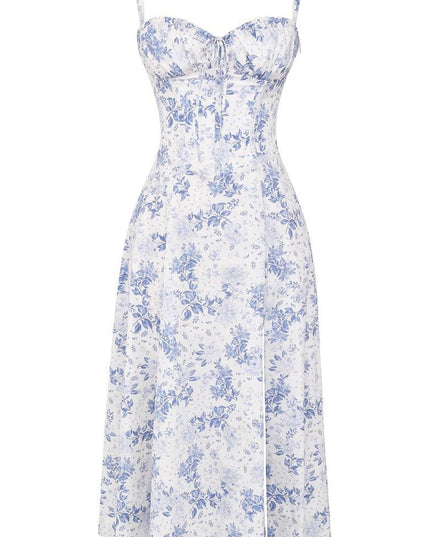 Bonnie | Floral Chic Corset Midi Dress