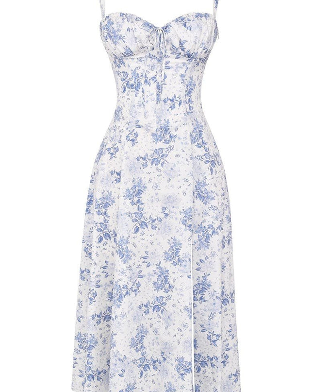 Bonnie | Floral Chic Corset Midi Dress