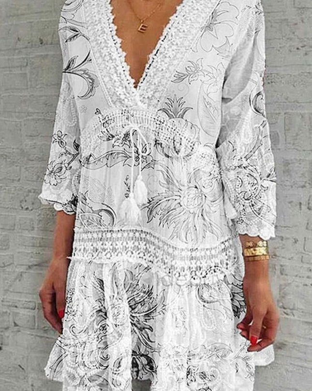 Nova | Boho Dress with Deep V-Neck