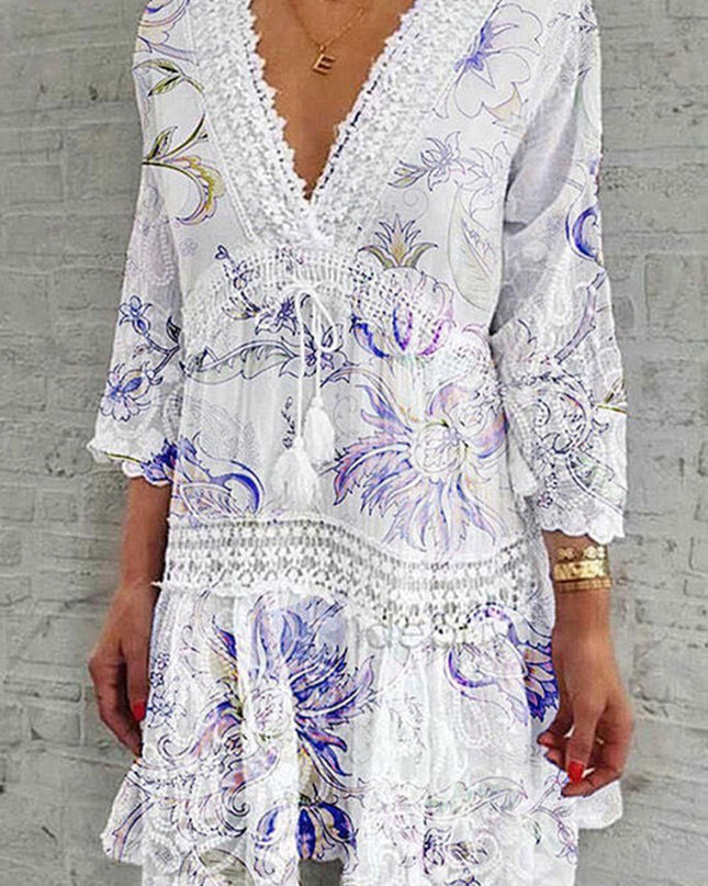 Nova | Boho Dress with Deep V-Neck