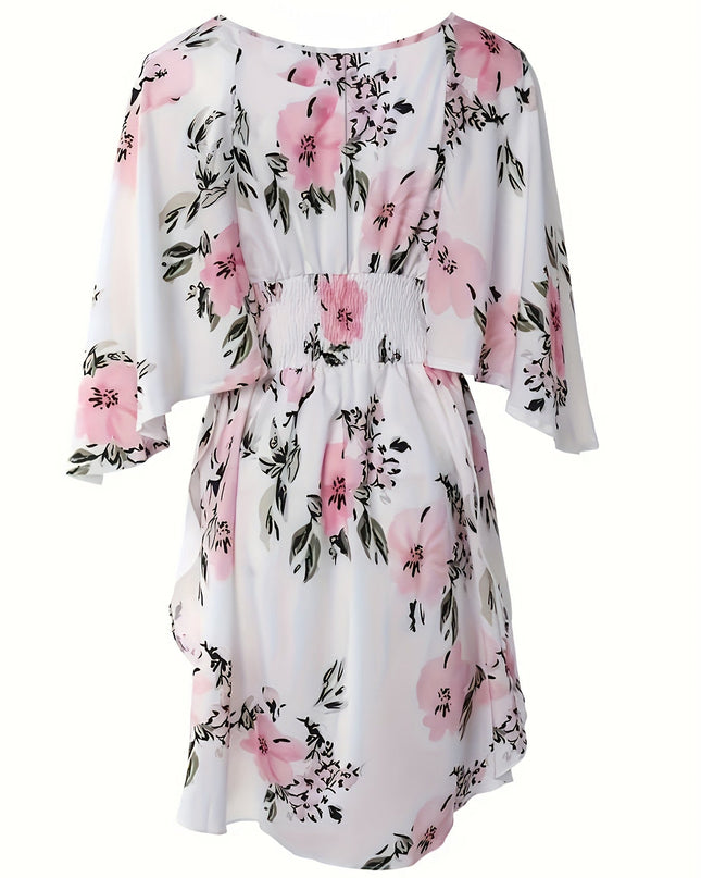 Nova | Floral Print Dress with V-Neck