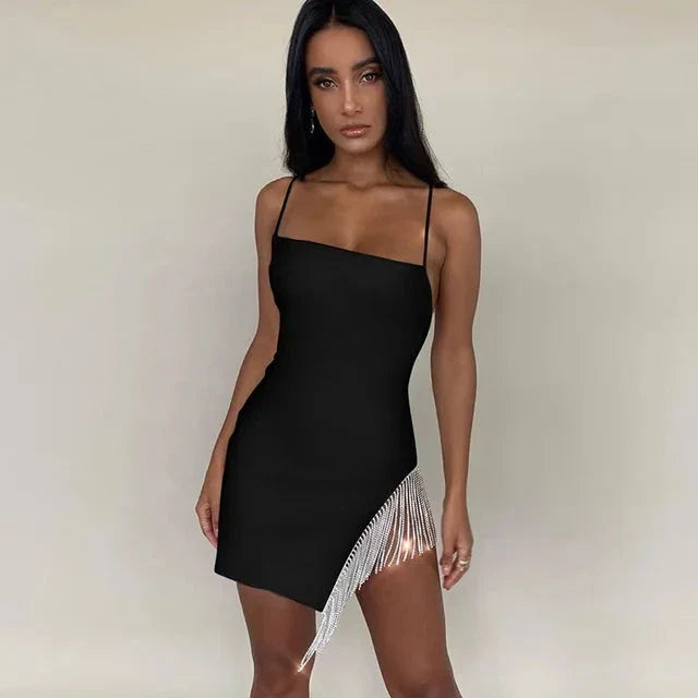 Nova | Mini Dress Bodycon Beaded Fringe