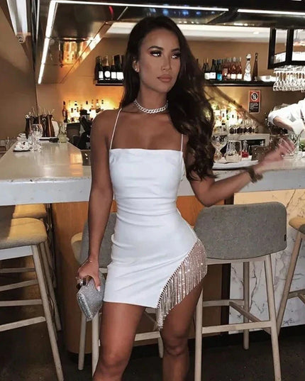 Nova | Mini Dress Bodycon Beaded Fringe