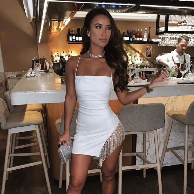 Nova | Mini Dress Bodycon Beaded Fringe