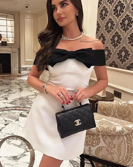 Nova | Off-Shoulder Mini Dress with Bow