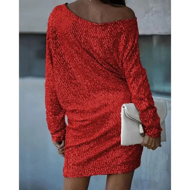 Nova | Sequin Dress Knee-Length Elegant