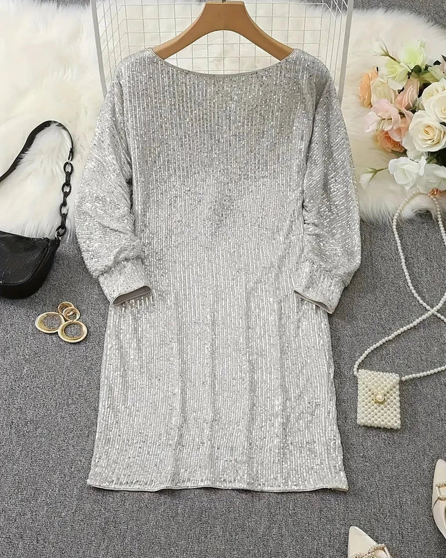 Nova | Sequin Dress Knee-Length Elegant