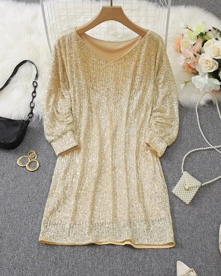 Nova | Sequin Dress Knee-Length Elegant
