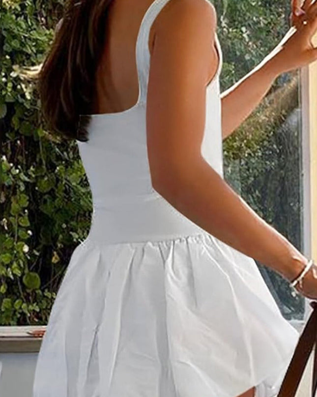 Nova | Sleeveless Bubble Hem Mini Dress