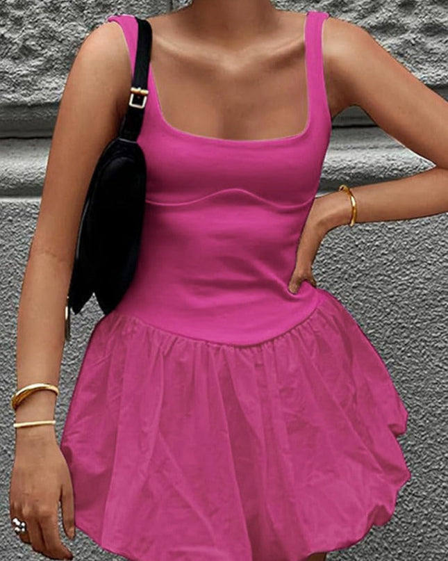 Nova | Sleeveless Bubble Hem Mini Dress